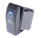 Buton Pornit/Oprit Lumini Acoperiș Auto, Iluminare Albastră 12-24V, 5 Pini, Montaj Ușor