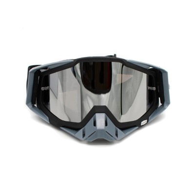 Ochelari cross/atv/enduro, Asix AS1, lentila argintie, culoare rama gri/negru ma... Cod Produs: MX_NEW KAI-91 foto
