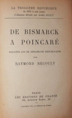 DE BISMARCK A POINCARE foto