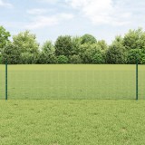 vidaXL Set de gard din s&acirc;rmă de găină Set de 2 Verde Metal