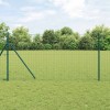 VidaXL &Icirc;ngrădire cu st&acirc;lpi Verde 1.2 x 25 m Oțel