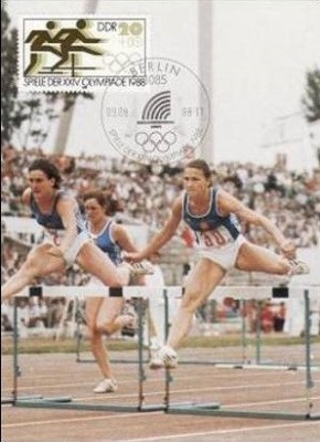 C1705 - Germania DDR 1988 - Sport carte maxima foto