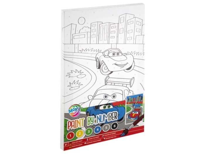 Set creativ Picteaza pe numere, Canvas, masini