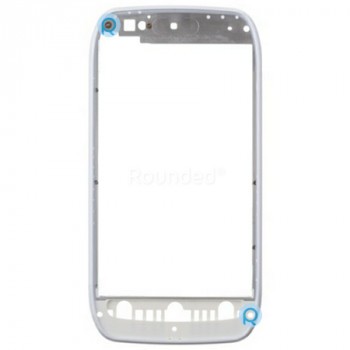 Capac frontal Nokia 710 Lumia, cadru frontal piesă de schimb albă FRONTC foto