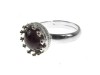 Inel Argint 925 Reglabil Coroana cu Ametist Natural 8mm - Bijuterie Elegantă