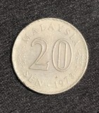 Moneda 20 sen 1973 Malaysia