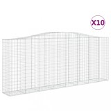 Cumpara ieftin Cos gabion arcuit, 10 buc, 400x50x160/180 cm, fier galvanizat