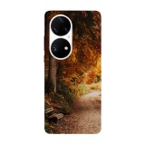 Husa compatibila cu Huawei P50 model Forest Autumn Path, Silicon, TPU, Viceversa, Transparent, Carcasa