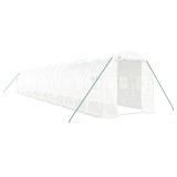 Cumpara ieftin Sera cu cadru din otel, alb, 28 m&sup2;, 14x2x2 m