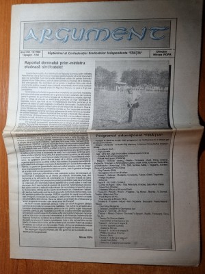 ziarul argument si indepententul 1990-interviu szoby cseh,2 ziare intr-unul foto