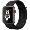 Curea iUni compatibila cu Apple Watch 1/2/3/4/5/6/7, 38mm, Nylon Sport, Woven Strap, Midnight Black