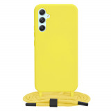 Cumpara ieftin Husa pentru Samsung Galaxy A34 5G, Techsuit Crossbody Lanyard, Yellow