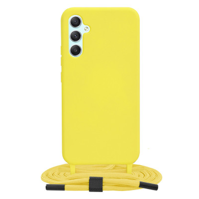 Husa pentru Samsung Galaxy A34 5G, Techsuit Crossbody Lanyard, Yellow foto