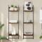 vidaXL Rafturi perete cu 3 niveluri/bare 2 buc stejar maro 30x25x100cm 836262