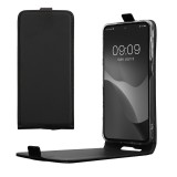 Husa Kwmobile pentru Samsung Galaxy A55, Negru, Piele ecologica, KWM000021OP001C, Silicon