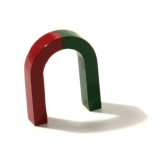 Magnet didactic sub formă de potcoavă mică 50 x 40 mm AlNiCo