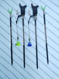 SET 2 Avertizori pentru pescuit la Feeder FL cu 4 picheti si 2 swingeri mkm2, Swingere
