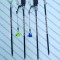 SET 2 Avertizori pentru pescuit la Feeder FL cu 4 picheti si 2 swingeri mkm2