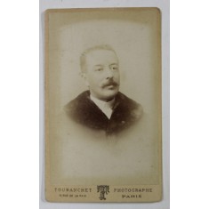 FOTOGRAF TOURANCHET , PARIS , BARBAT CU MUSTATA , FOTOGRAFIE C.D.V. , SFARISTUL SEC. XIX