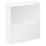 Cumpara ieftin Pantofar cu oglinda si 2 niveluri, alb, 63 x 17 x 67 cm