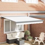 VidaXL Pergolă Retractabilă Manuală Albă de la , 350x250 cm