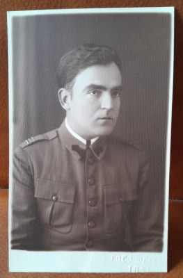 Fotografie tip carte postala, ofiter roman, 1930 foto