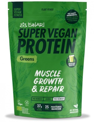 Proteina Super Vegan BIO(dupa efort) verde(format mediu) Iswari foto