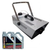 Masina de Fum Profesionala 2000W, Telecomanda + 9L Lichid Fum, Efect Dens, Non-Toxic, Concert, Club, Petreceri, Gri
