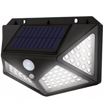 Lampa solara Strend Pro SL6251, 100x LED, cu senzor de miscare, 200 lm, lumina rece foto