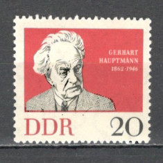 D.D.R.1962 100 ani nastere G.Hauptmann-poet PREMIUL NOBEL SD.121