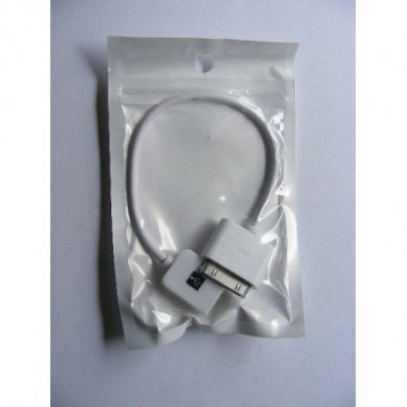 CABLU OTG IPHONE (30 PIN) ALB BULK foto