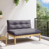 vidaXL Unitate canapea de mijloc Acacia Deschis și Gri &icirc;nchis 42026777