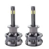 Set 2 LED-uri Auto Techstar&reg; N8, H1, 50w, 5500 Lumeni, 3000K-8000K, AUTO, 12-24 Volti, COB, Canbus, Radiator Aluminiu, 3 Nuante