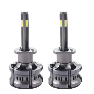 Set 2 LED-uri Auto Techstar&amp;reg; N8, H1, 50w, 5500 Lumeni, 3000K-8000K, AUTO, 12-24 Volti, COB, Canbus, Radiator Aluminiu, 3 Nuante foto