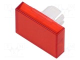 Lentilă buton 16mm roșie plastic EAO 51