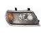 Far MITSUBISHI PAJERO/MONTERO SPORT (K90), 01.2001-12.2007, partea dreapta, DEPO, tip bec H4+W21W+W5W; manual/electric; argintiu, cadru gri; fara mot