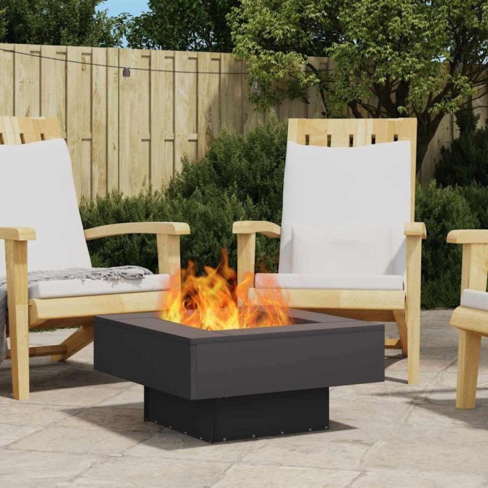 vidaXL Cuptor de foc Negru 60 x 60 x 30 cm Oțel laminat la rece 858954