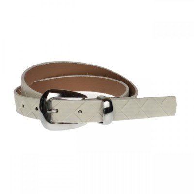 Curea dama, casual-eleganta, din piele ecologica, latime 2.5 cm, alb - CRD026A foto