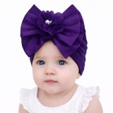 Caciulita mov tip turban cu funda din satin aplicata in fata (Marime