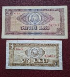 Lot 1 si 5 lei 1966 Romania