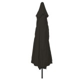 Umbrela de gradina Gossi &oslash;395x245 cm neagra
