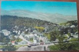 Carte postala, Sinaia, vedere generala cu centrul pietii, 1924