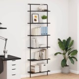 vidaXL Raft pentru cărți Stejar negru 60 x 24 x 203 cm Lemn compozit