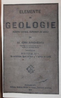 ELEMENTE DE GEOLOGIE PENTRU CURSUL SUPERIOR DE LICEU foto