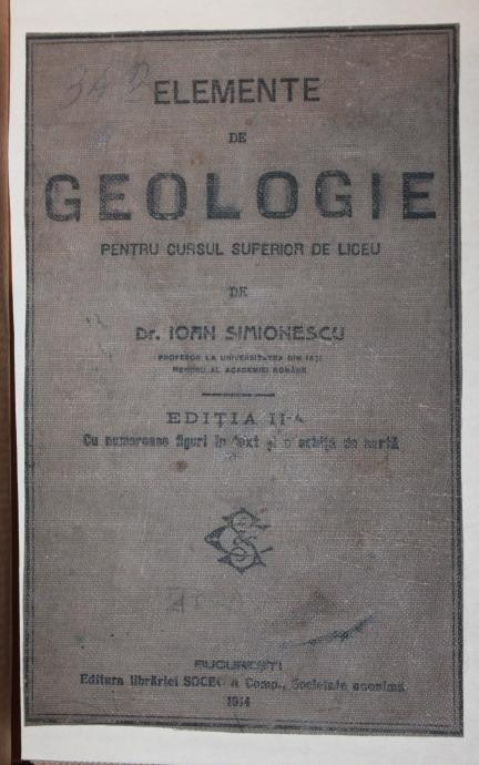 ELEMENTE DE GEOLOGIE PENTRU CURSUL SUPERIOR DE LICEU