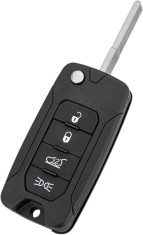 Carcasa Cheie Auto Techstar tip Flip cu 4 butoane, Compatibila Jeep Renegade, Compass, Patriot, Liberty 2014&ndash;2021, Fiat 500X, cu Lama