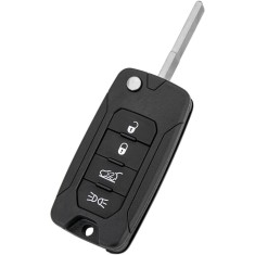 Carcasa Cheie Auto Techstar tip Flip cu 4 butoane, Compatibila Jeep Renegade, Compass, Patriot, Liberty 2014&ndash;2021, Fiat 500X, cu Lama