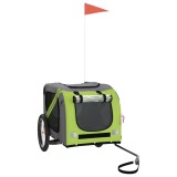 Cumpara ieftin Remorca bicicleta animale companie verde/gri textil oxford/fier