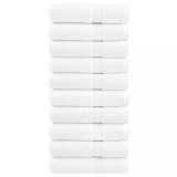 VidaXL Prosoape de duș premium SOLUND 10 buc alb 70x140cm 600 gsm