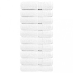 vidaXL Prosoape de duș premium SOLUND 10 buc alb 70x140cm 600 gsm